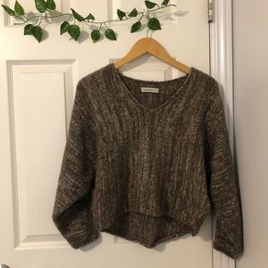 Aliya Wanek Cropped V Neck Sweater
